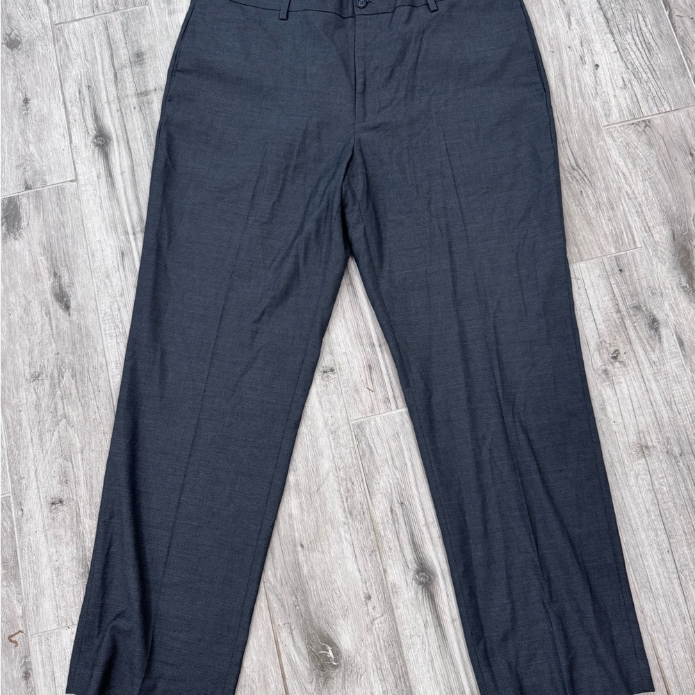 Men's Tailored Dark Grey Dress Pants - Classic Workwear